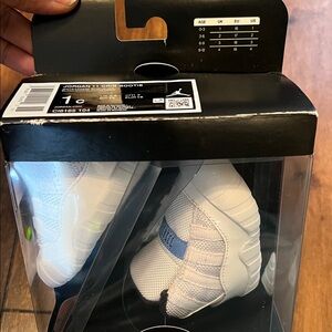 New Jordan 11 Crib Bootie White and Blue